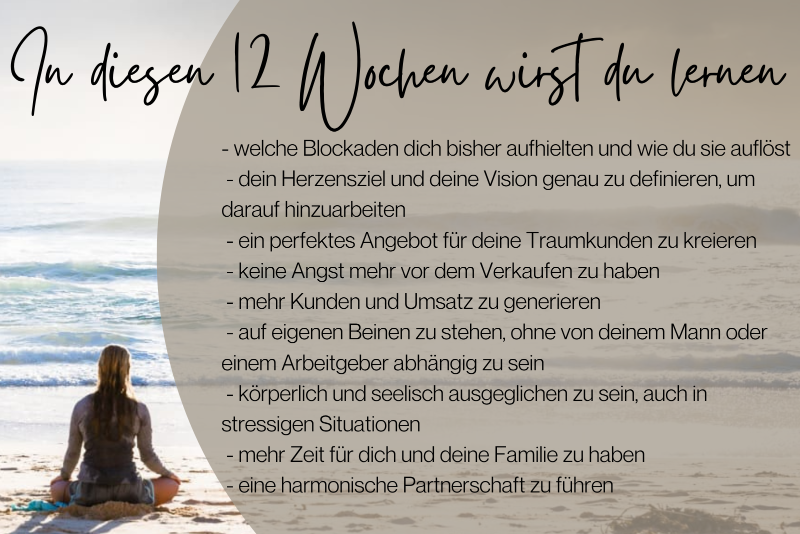 In diesen 12 Wochen wirst du lernen